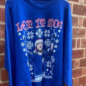 Blue Holiday Graphic Sweatshirt - chicago cubs